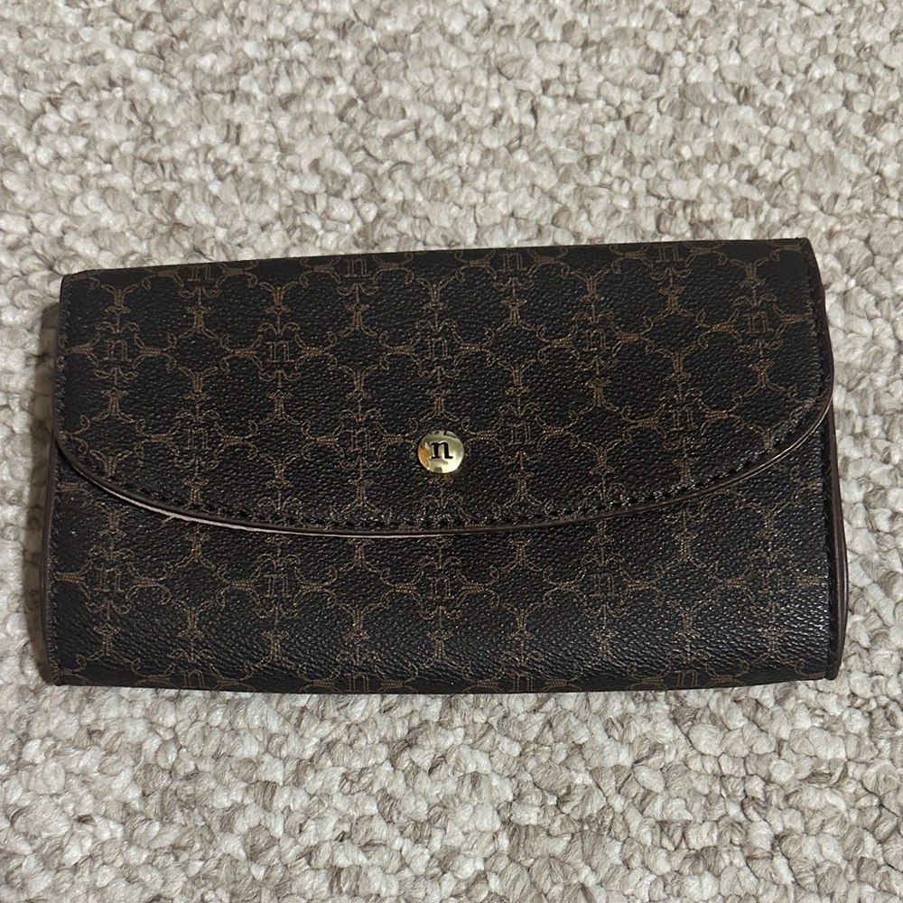 Nanette Lepore Black and Brown Patterned Wallet